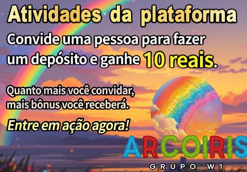 Cadastre-se na ARCOIRIS para receber o bônus de boas-vindas